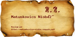 Matuskovics Niobé névjegykártya